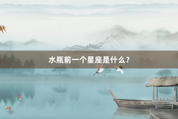 水瓶前一个星座是什么？